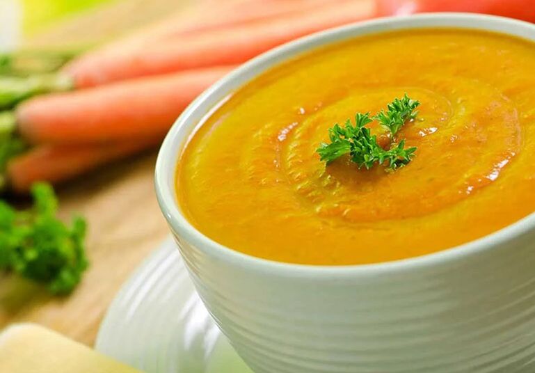 سوپ پوره سبزیجات در رژیم غذایی برای نقرس